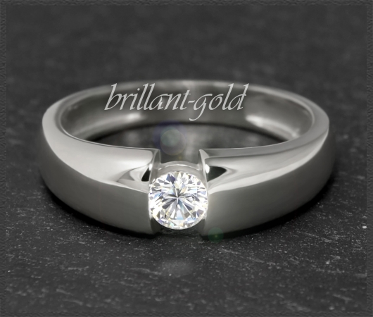 Brillant 585 Gold Ring; 0,24ct, D & VVS1