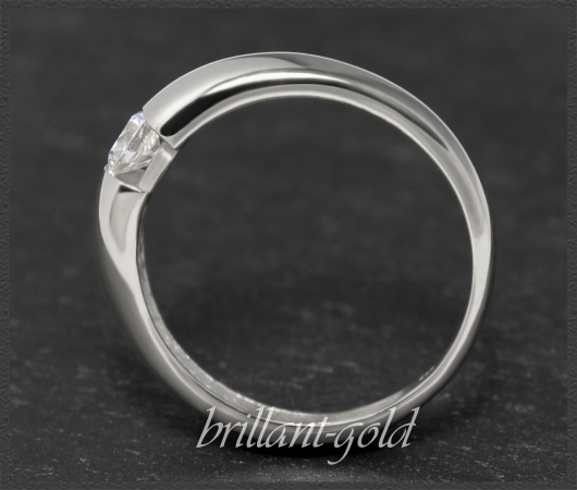 Brillant 585 Gold Ring; 0,24ct, D & VVS1