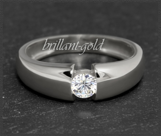 Brillant 585 Gold Ring; 0,24ct, D & VVS1
