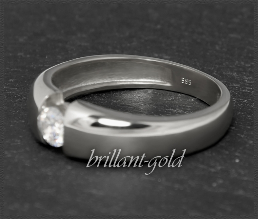 Brillant 585 Gold Ring; 0,24ct, D & VVS1
