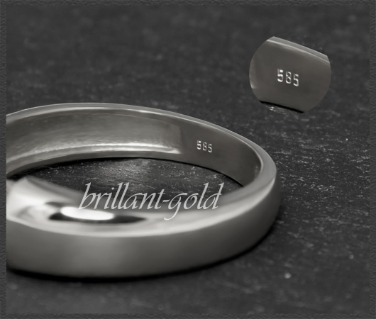 Brillant Solitär Ring 0,24ct, VS1, 585 Gold Bandring