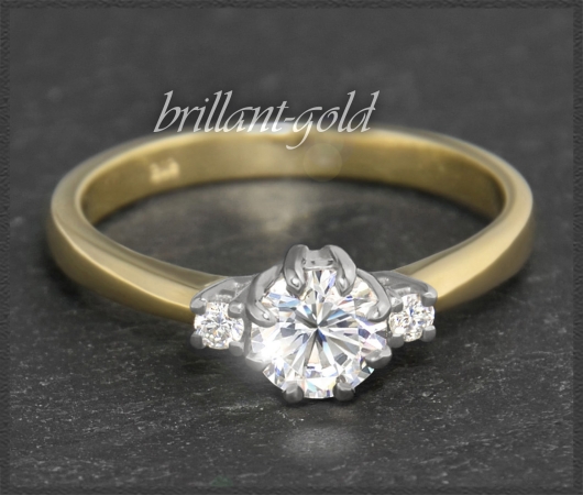 Brillant Ring 585 Gold mit 0,67ct; Solitär 0,58ct