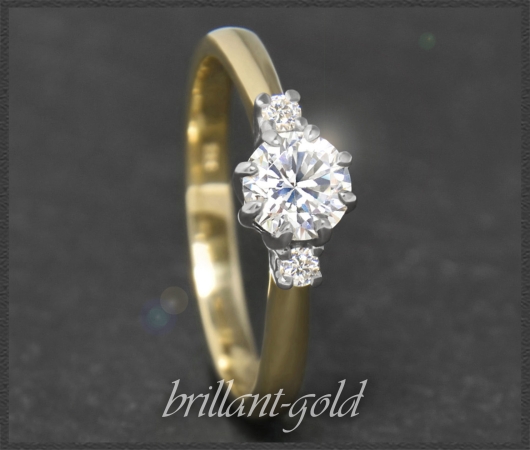 Brillant Ring 585 Gold mit 0,67ct; Solitär 0,58ct