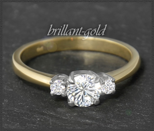 Brillant Ring 585 Gold 0,65ct; Solitär 0,54ct!
