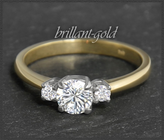 Brillant Ring 585 Gold 0,65ct; Solitär 0,54ct!