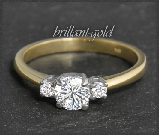 Brillant Ring 585 Gold 0,65ct; Solitär 0,54ct