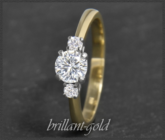 Brillant Ring 585 Gold 0,65ct; Solitär 0,54ct!