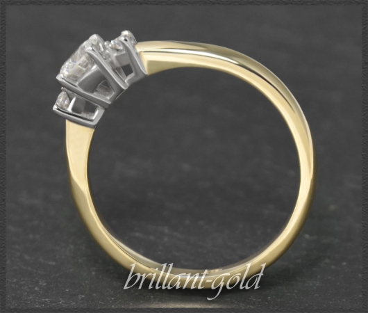 Brillant Ring 585 Gold mit 0,59ct; Solitär 0,52ct