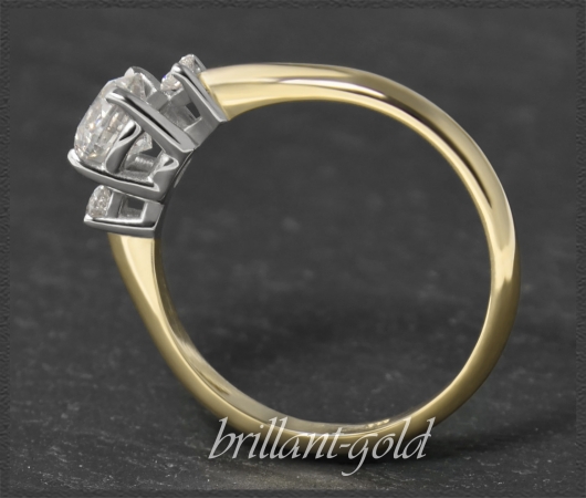 Brillant Ring 585 Gold 0,94ct, Solitär 0,85ct