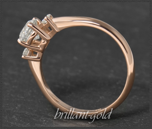 585 Gold Brillant Ring 0,86ct; Top Wesselton, Si2!