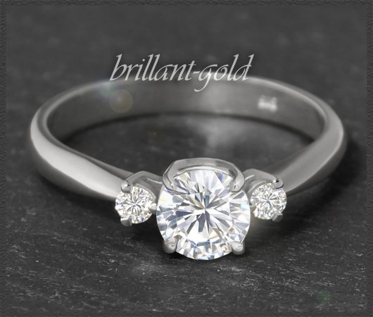 Diamant Ring 585 Gold 0,74ct; Solitär 0,63ct