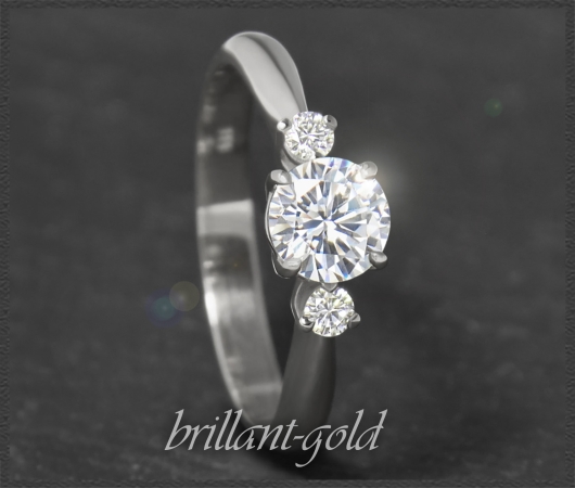 Diamant Ring 585 Gold 0,74ct; Solitär 0,63ct
