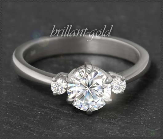 Brillant Ring 585 Weißgold; 1,25ct; Solitär 1,14ct