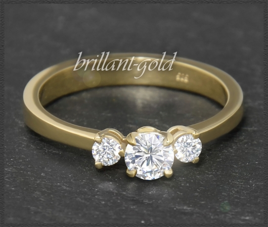 Gold Brillant Ring mit 0,49ct; Solitär 0,33ct, Si2