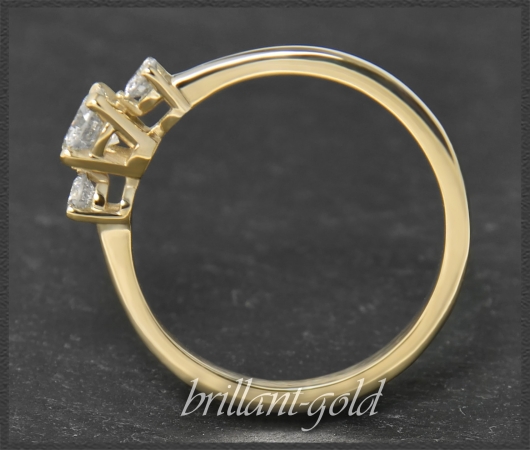 Gold Brillant Ring mit 0,49ct; Solitär 0,33ct, Si2!