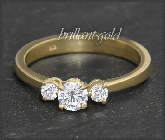 Gold Brillant Ring mit 0,49ct; Solitär 0,33ct, Si2