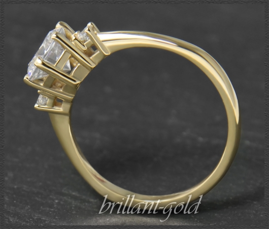 Diamant Ring 585 Gold 1,32ct; Solitär 1,20ct!