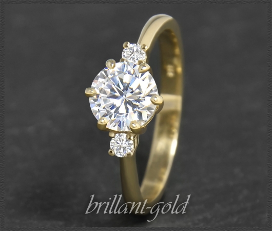 Diamant Ring 585 Gold 1,32ct; Solitär 1,20ct!
