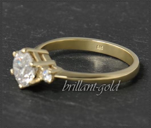 Diamant Ring 585 Gold 1,32ct; Solitär 1,20ct!