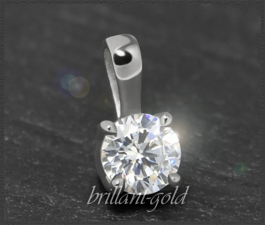 Brillant 585 Gold Anhänger, Solitär mit 0,28ct