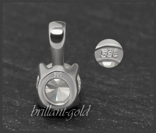 Brillant 585 Gold Anhänger, Solitär mit 0,28ct