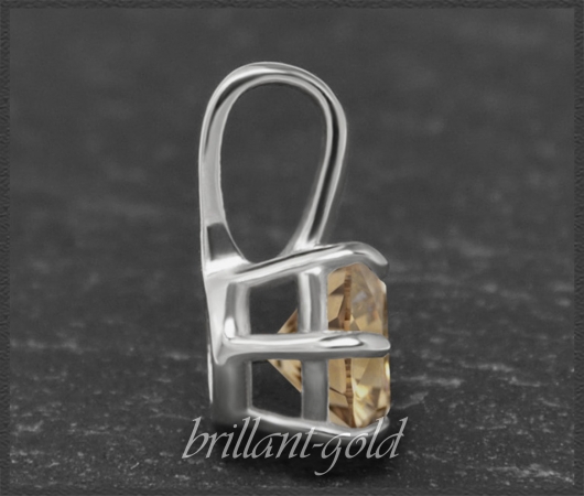 Diamant Brillant Anhänger; 0,60ct, champagner, VVS