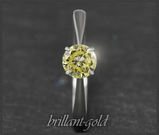 Brillant 585 Gold Ring 0,50ct, Si1, gelb, unbehandelt