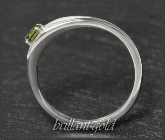 Diamant 585 Gold Ring mit 0,40ct, grün, VVS