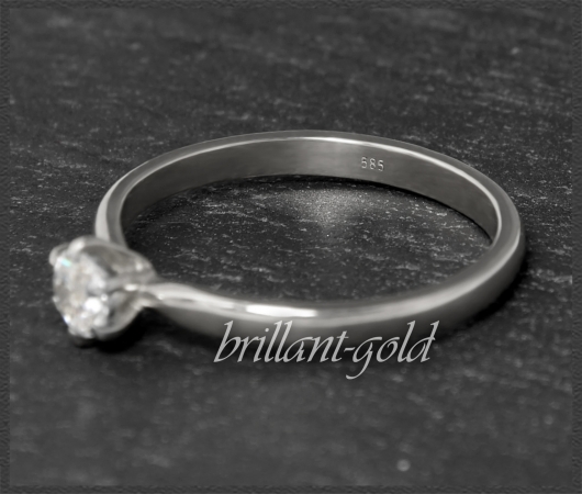 Diamant Solitär Brillant Ring 0,26ct River D & VS