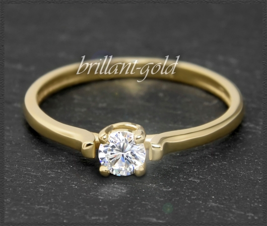 Diamant Gold Solitär Ring 0,25ct, River D & VS2