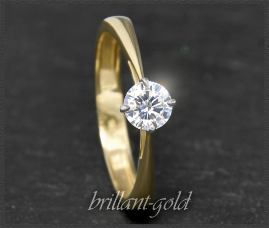 Brillant Diamant Ring 0,52ct, River, Si; 585 Gold