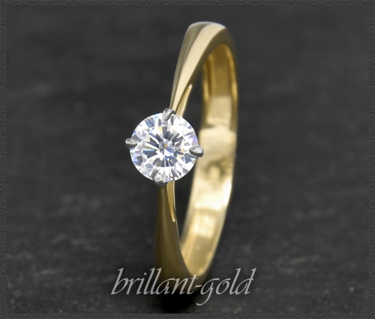 Brillant Diamant Ring 0,52ct, River, Si; 585 Gold