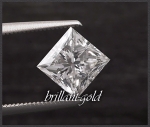 Diamant im Prinzess Schliff 0,26ct, G / Si2