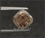 Diamant, Cushion Schliff 0,51ct, Champagner / Si1