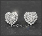 Herz Ohrstecker 0,25ct Diamanten, 10K Gold