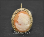 Anhänger aus 750 Gold mit Gemme, Antik