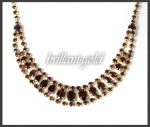 Vintage 333 Gold Collier, 36ct rote Granate