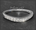 Diamant Memory/Eternity Ring, 0,22ct, 585 Weißgold
