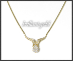 Diamant Collier mit 0,53ct Brillanten, 585 Gelbgold