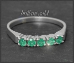 Smaragd Ring mit 0,40ct, 585 Weißgold