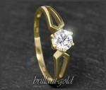 Brillant 585 Gold Ring; 0,54ct; Si2; Damenring