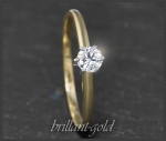 Brillant Ring 585 Gold; HEARTS & ARROW 0,25ct, IF