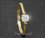 Diamant Gold Solitär Ring 0,25ct, River D & VS2